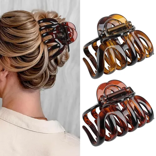 Miniatura 32 de Pinzas para el cabello grueso, paquete de 4 pinzas de gelatina extra grandes para mujeres, accesorios para el cabello de 4.75 pulgadas para mujeres