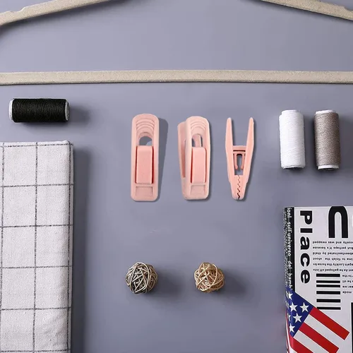 Miniatura 5 de Trgowaul Perchas de terciopelo rosa claro: clips de dedo fuertes para perchas finas, perfectas para trajes, faldas, pantalones y ropa de bebé