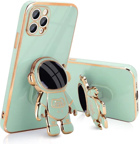 Miniatura 8 de Pepmune Funda compatible con iPhone 12 Bonita Diseño de Soporte de Astronauta en 3D Protección de Cámara A Prueba de Golpes Cubierta Trasera Suave
