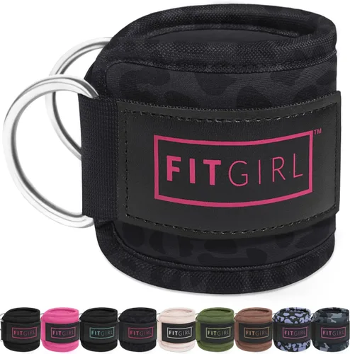 Miniatura 15 de FITGIRL Correa de tobillo para máquina de cable, acolchado de alta calidad y comodidad para máquinas de ejercicio con cable, accesorio de ejercicio