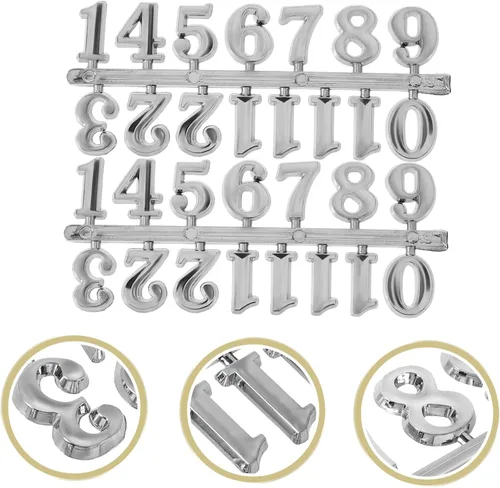 Miniatura 9 de 5Sets Números de reloj Números decorativos para relojes de pared Piezas de repuesto de plástico para decoración