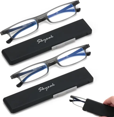 Miniatura 10 de Lentes de lectura plegables ultraligeros para mujeres y hombres, TR90, bloqueo de luz azul, anti UV, fatiga ocular, plegables, compactos, Negro