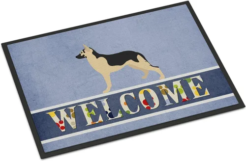 Miniatura 60 de Caroline's Treasures BB8321JMAT - Felpudo de bienvenida Berger Picard de 24 x 36 pulgadas, tapete azul para puerta delantera, para interiores
