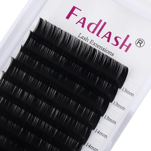 Miniatura 52 de Extensiones de pestañas de volumen regular, bandeja mixta, 0.03 mm, rizo B, 8-14 mm, de visón premium y seda, volumen de pestañas, suaves, mate