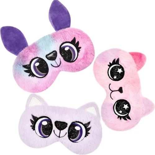 Miniatura 11 de Geyoga 3 piezas de antifaz de sueño para niños, niñas, cubierta suave para los ojos para dormir, cubierta de ojos para los ojos para niños Colorido