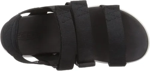 Miniatura 5 de KEEN Elle Sandalias de punta abierta con plataforma elástica para mujer, Negro (BlackVapor)