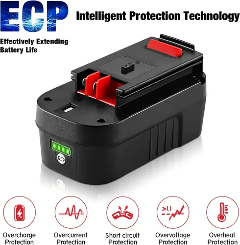 Miniatura 3 de DSANKE HPB18 Batería de iones de litio de 18 V 3.0 Ah de repuesto para Black and Decker 18 voltios para batería 244760-00 HPB18 A1718 A18 A18E