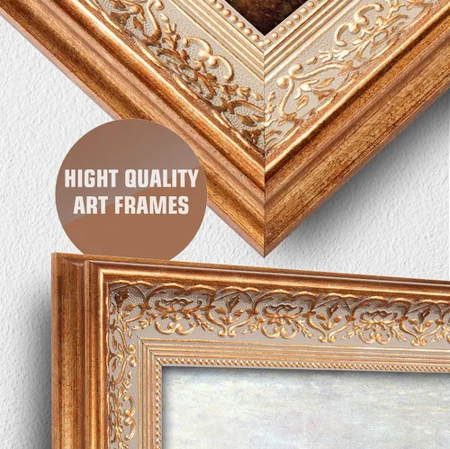 Miniatura 347 de A&T ARTWORK Campo de trigo con cipreses de Van Gogh Las reproducciones de arte clásico mundial, impresiones en lienzo giclée para decoración