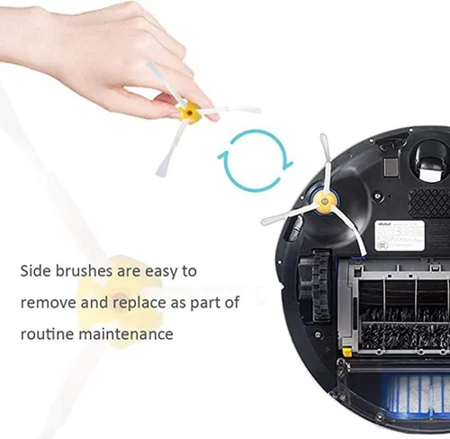 Miniatura 4 de DLD Accesorio para Irobot Roomba 600 610 620 650 Series Kit de piezas de repuesto para aspiradoras, incluye 3 filtros, cepillo lateral y 1 cepillo