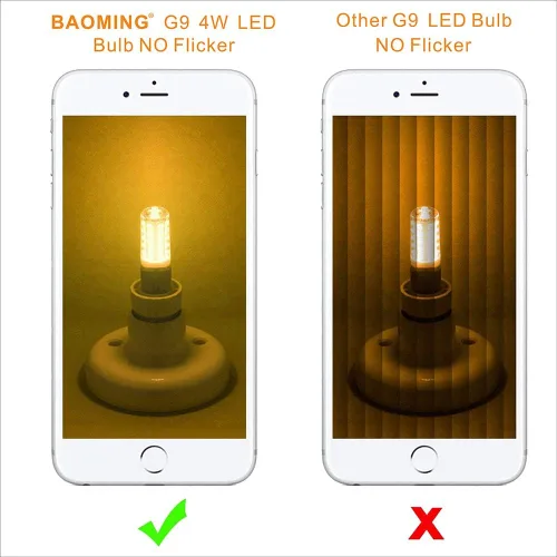 Miniatura 3 de Bombilla LED G9 regulable T4 G9, luz blanca suave de 2700 K, equivalente a bombillas halógenas de 25 W, 40 W, 450 lúmenes, 120 V CA, sin parpadeo