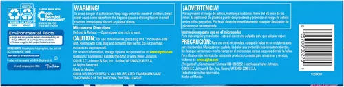 Miniatura 6 de Ziploc Bolsas de almacenamiento con cierre deslizante, con diseño de la NFL, galón, 305564, 1