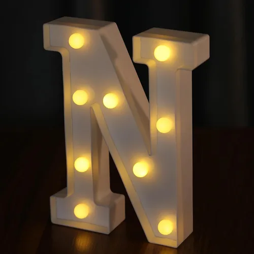 Miniatura 34 de Letras Iluminadas, Luces de Letras LED 26 del Alfabeto, Letra Iluminada Decorativa, Letras de Marquesina LED que Funcionan con Pilas para Fiesta