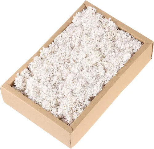 Miniatura 16 de MECCANIXITY Musgo de reno preservado de 7.8 onzas, musgo artificial decorativo negro para plantas en maceta, manualidades de interiores, centros