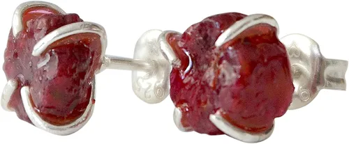 Miniatura 10 de Aretes de tuerca de cristal con piedra natal para mujer