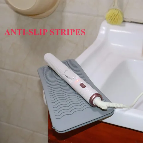 Miniatura 3 de Bolsa de almacenamiento de hierro plano para rizador de pelo caliente y alfombrilla de silicona (sirena)