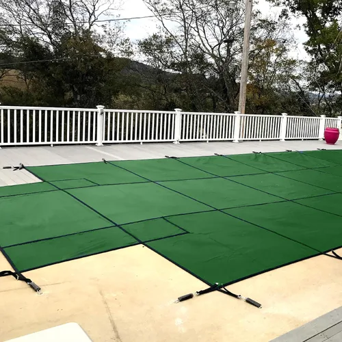Miniatura 13 de WaterWarden Cubierta de seguridad para piscina premium, 14 x 28 pies para piscinas a nivel del suelo, garantía de 20 años, resistencia y durabilidad