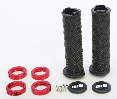 Miniatura 2 de ODI X-Treme Lock-On - Empuñaduras para ATV, abrazaderas negras/rojas, talla única