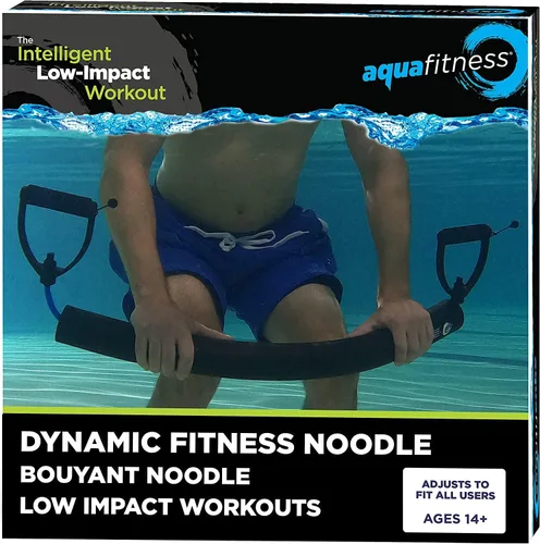 Miniatura 6 de Aqua Leisure Banda de resistencia dinámica para fitness, ejercicio acuático, entrenamiento en la piscina, fideos de fitness, longitud 34 pulgadas