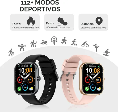 Miniatura 3 de MFVLP Smart Watch for Men Women, 1.83" HD Touchscreen Fitness Watch with Bluetooth Call&Message Notifications, 110+Sport Modes, 24/7 Heart