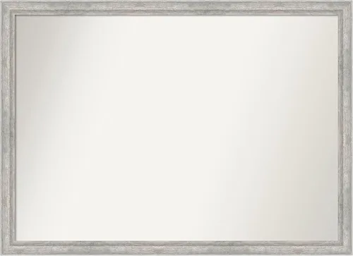 Miniatura 531 de Amanti Art Espejo de baño plateado para sobre fregadero, 23 x 23 pulgadas, espejo cuadrado plateado en ángulo, marco de madera moderno medio, se