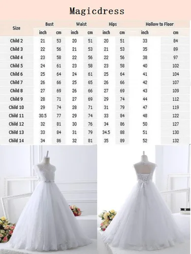 Miniatura 7 de Magicdress - Vestidos blancos de bautismo de primera comunión para niñas 7-16, vestido de princesa de encaje para niñas 10