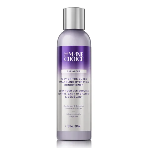 The Mane Choice The Alpha Easy On The Curls - Acondicionador de hidratación para cabello rizado, acondicionador desenredante nutritivo enriquecido