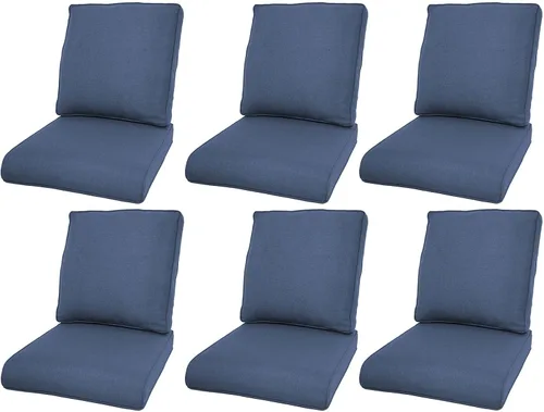 Miniatura 64 de Rilyson Cojines de patio para muebles de exterior, 22 x 24 pulgadas, respaldo alto y asiento profundo, cojín de exterior para sillas de patio, sofá