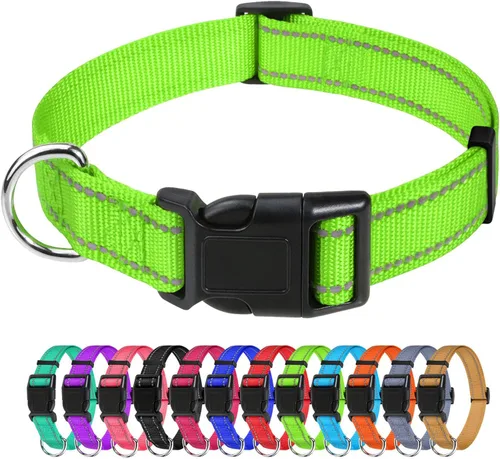 Miniatura 26 de TagME Collares de nailon reflectantes para perros, collar ajustable clásico para mascotas con hebilla de liberación rápida para perros pequeños