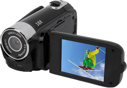 Miniatura 11 de FOSA Grabadora de cámara digital, cámara de video de 16MP 1080P con zoom digital de 16X, pantalla de 2.4 pulgadas y luz de llenado para viajes