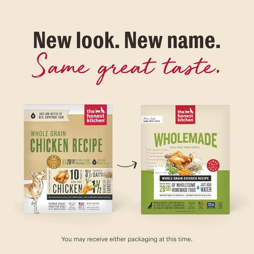 Miniatura 3 de The Honest Kitchen, comida para perros de grado humano de grano entero deshidratado Wholemade™ - Comida completa y equilibrada o cobertura - Pollo