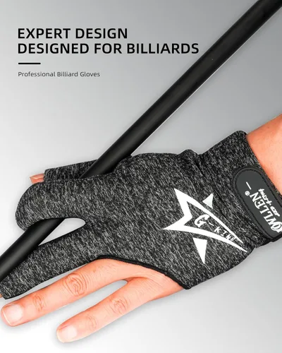 Miniatura 7 de KONLLEN Billiards Gloves for Left Hand/Right Hand L/XL Pool Gloves Professional Non-Slip Adjustable Breathable Snooker Gloves Popular Sizes for Men