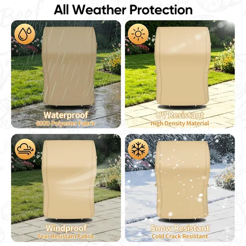 Miniatura 5 de NEXCOVER - Funda de parrilla, cubierta impermeable de 30 pulgadas, funda de parrilla de gas de 600D, resistente a los desgarros, a la decoloración