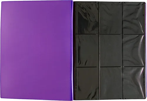 Miniatura 9 de Monster Binder - Álbum de tarjeta coleccionables, 9 bolsillos para tarjetas, retiene 360 de Yugioh, Magic, y Pokémon, Púrpura mate Morado mate
