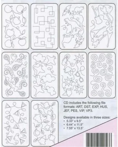 Miniatura 2 de Amelie Scott Designs Edge Expansion Pick 3 diseños de bordado de máquina
