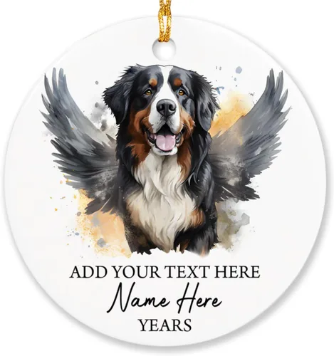 Miniatura 26 de Airedale Terrier - Adorno personalizado de alas de ángel para perro, regalo de pérdida de condolencias de mascotas, adorno de Navidad conmemorativo