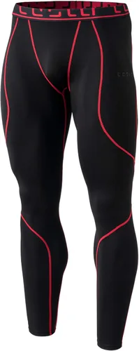 TSLA - Paquete de 1 o 2 pantalones térmicos de compresión para hombre, leggings deportivos y mallas para correr, pantalones para usar como primera