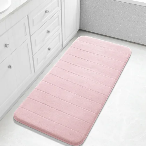 Miniatura 29 de Yimobra Tapete de baño de espuma viscoelástica, súper suave, absorbente, antideslizante, de secado rápido, lavable a máquina, tapete para bañera