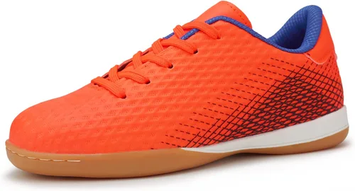 Hawkwell Tacos deportivos unisex con cordones para niños y niñas zapatos de fútbol para entrenamiento de interiores niñoniño pequeñoniño grande