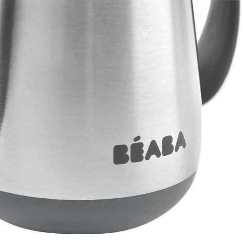 Miniatura 4 de BEABA - Vaso para sorber con popote de acero inoxidable, vasos aislados a prueba de derrames con asas extraíbles, fabricado con acero inoxidable
