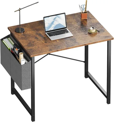 Miniatura 12 de OLIXIS Escritorio de computadora de 44 pulgadas, escritorios de oficina en casa para espacios pequeños, mesa de estudio, escritura, trabajo