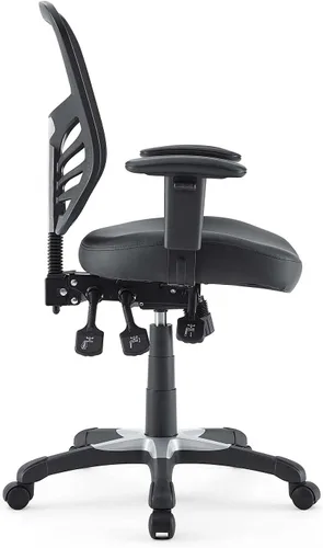 Miniatura 7 de Modway silla de oficina articulada, color verde, Vinilo, Vinilo negro