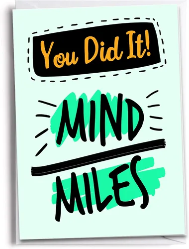 Miniatura 7 de Felicitaciones por terminar una tarjeta de felicitación de maratón 26.2 Millas Inspirado en correr