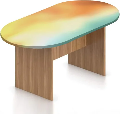 Miniatura 19 de XISUNYA Mantel ovalado ajustable de poliéster elástico, diseño de azulejos geométricos coloridos tradicionales, estampado oriental, se adapta a