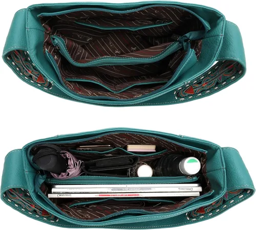 Miniatura 5 de Montana West Western - Bolsa de mano para mujer, colección de flecos, bolsa de transporte oculta con cartera