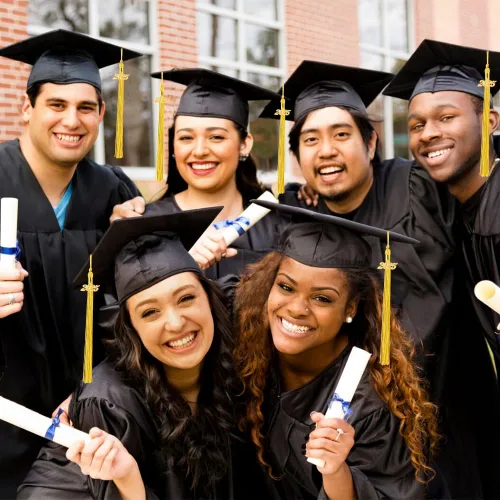 Miniatura 48 de Borla 2025, 1 unidad, borla de graduación para graduados 2025, borla 2025 con dijes de fecha dorada 2025 para fiestas de graduación, ceremonias