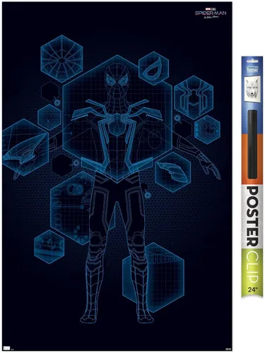 Miniatura 19 de Trends International Marvel Spider-Man: No Way Home - Póster técnico de pared, 22.4 pulgadas de largo x 14.7 pulgadas, versión enmarcada de madera