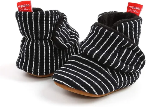 Miniatura 42 de SOFMUO Pantuflas unisex para bebé, niña, niño, ligeras, antideslizantes, para interiores, zapatos de casa, botines para niños pequeños