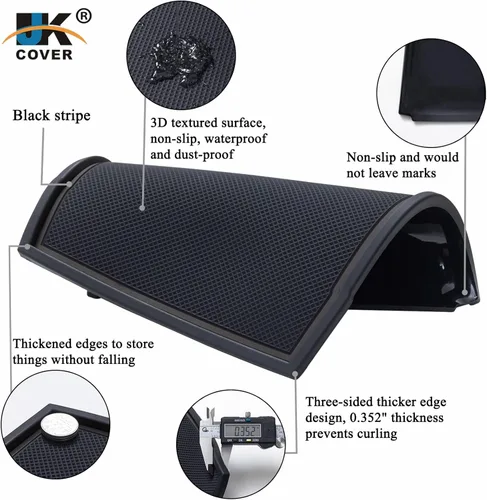 Miniatura 6 de JKCOVER Tapetes para Tablero Compatibles con Subaru Crosstrek/Impreza 2018-2023 y Subaru Forester 2019-2024 Accesorios Tapetes de Goma para Consola