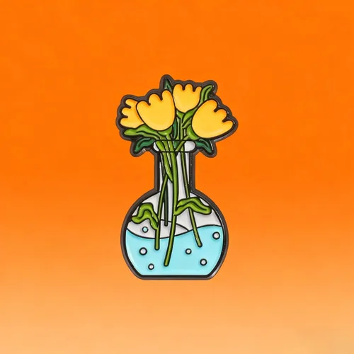Miniatura 2 de Creative Flower Plant Enamel Pin Floral Cartoon Brooch Clothing Backpack Badge Fashion Jewelry Gifts For Friends Plant Lovers
