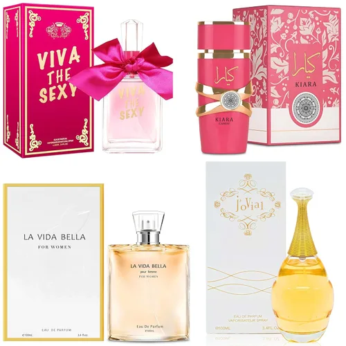 Miniatura 11 de A CENTER Juego de 4 perfumes para mujer – Set de regalo de fragancia floral con vainilla, almizcle y cítricos Eau De Pafume 3.5 onzas líquidas